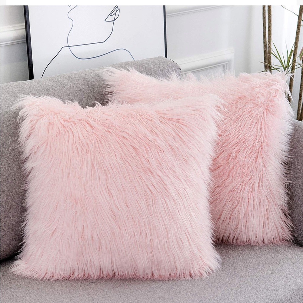 Pink pillow covers